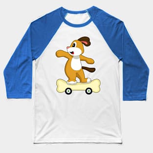 Dog Bone Skater Skateboard Baseball T-Shirt